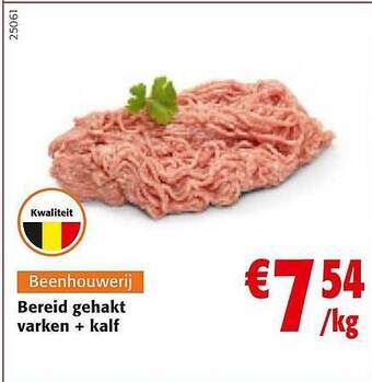 Colruyt Bereid gehakt varken + kalf aanbieding