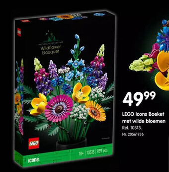 Lego icons boeket met wilde bloemen