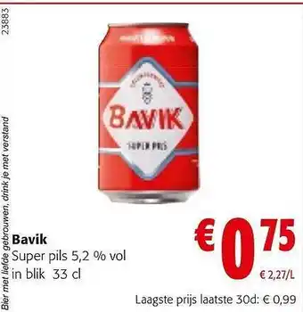 Colruyt Bavik super pils aanbieding