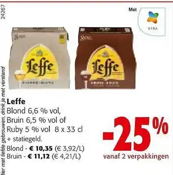 Colruyt Leffe blond, bruin of ruby aanbieding