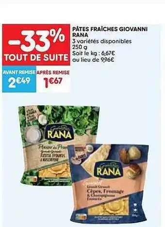 Pátes fraîches giovanni rana