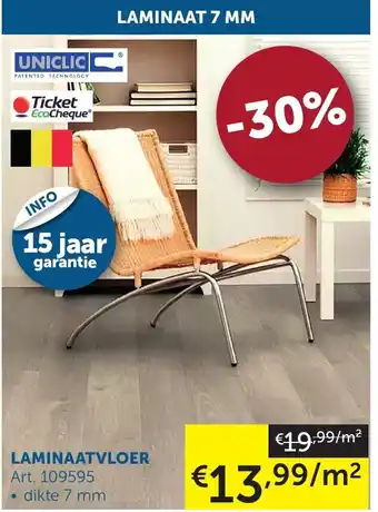 Zelfbouwmarkt Laminaat 7mm Art. 109595 aanbieding