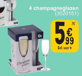 4 Champagneglazen