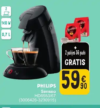 Cora Philips Senseo HD6553/67 aanbieding
