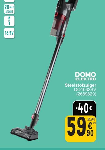 Cora Domo Elektro Steelstofzuiger DO1032SV aanbieding