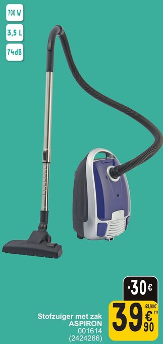 Cora Aspiron Stofzuiger met Zak 001614 aanbieding