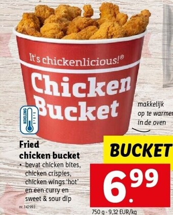 Lidl Fried chicken bucket nr. 142993 aanbieding