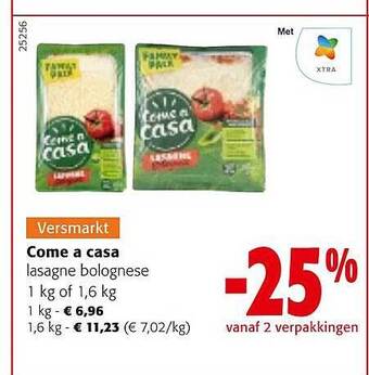 Colruyt Come a casa lasagne bolognese aanbieding