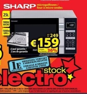 ElectroStock Sharp microgolfoven / four à micro-ondes aanbieding