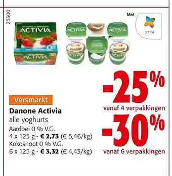 Colruyt Danone activia yoghurts aanbieding