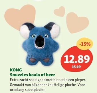 Maxi Zoo Kong snuzzles koala of beer aanbieding