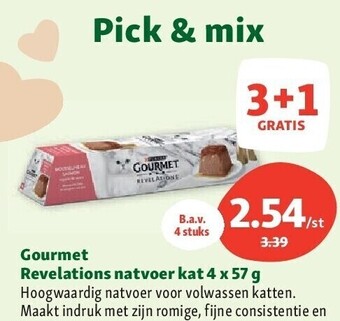 Maxi Zoo Gourmet revelations natvoer kat 4 x 57 g aanbieding