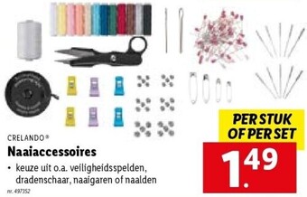 Lidl Crelando naaiaccessoires per stuk of per set nr. 497352 aanbieding