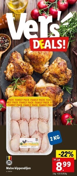 Lidl Malse kippendijen 2 kg nr. 7403514 aanbieding