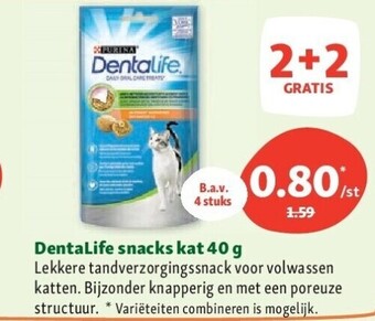 Maxi Zoo Dentalife snacks kat 40 g aanbieding