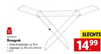 Lidl Aquapur Droogrek 424094 aanbieding