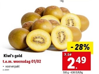 Kiwi’s gold voorverpakt nr. 80691