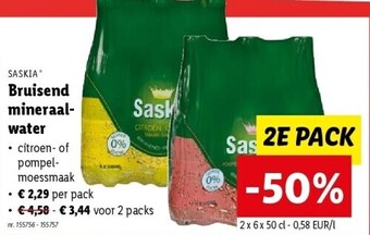 Lidl Saskia Bruisend Mineraalwater 155756 - 155757 aanbieding