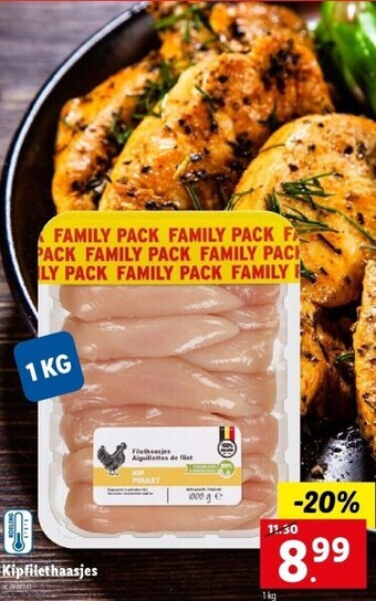 Lidl Kipfilethaasjes 1kg 7400333 aanbieding