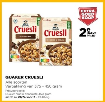 Jumbo Quaker cruesli aanbieding
