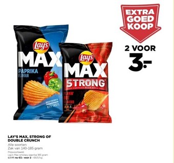 Jumbo Lay’s max, strong of double crunch aanbieding