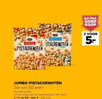 Jumbo pistachenoten zak van 250 gram