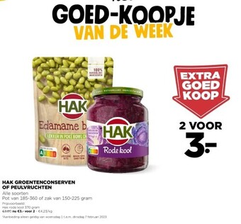 Jumbo Hak groentenconserven of peulvruchten aanbieding