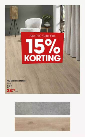 Kwantum Pvc click flex stanton aanbieding