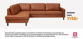 Kwantum Hoekbank lenno aanbieding
