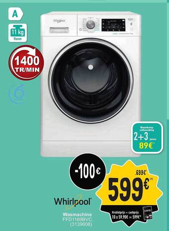 Cora Whirlpool wasmachine aanbieding