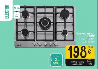 Cora Gaskookplaat limit aanbieding