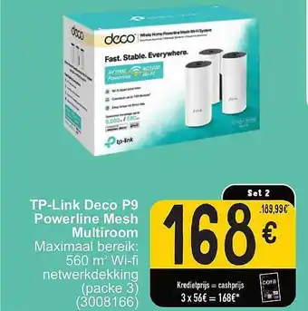 Cora Tplink deco p9 powerline mesh multiroom aanbieding