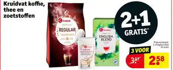 Kruidvat Koffie , Thee en Zoestoffen 2+1 Gratis