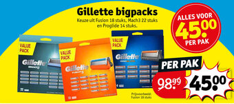 Kruidvat Gillette Bigpacks aanbieding
