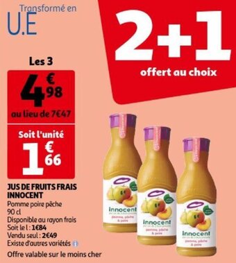 Auchan Jus De Fruits Frais Innocent aanbieding