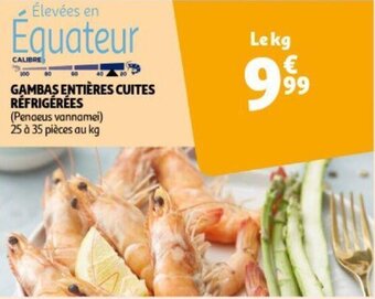 Auchan Gambas Entieres Cuites Refrigerees aanbieding