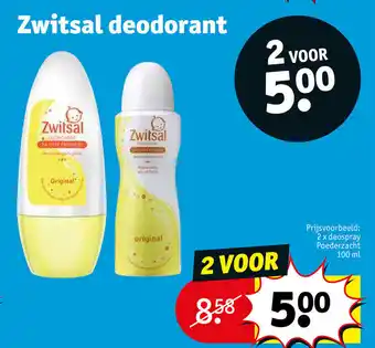Kruidvat Zwitsal Deodorant 2 voor aanbieding