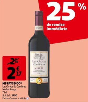 Auchan IGP Pays D'Oc aanbieding