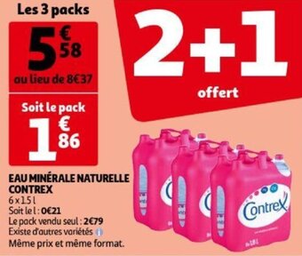 Auchan Eau Minerale Naturelle Contrex aanbieding