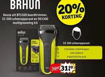 Kruidvat Braun S3 300 Scheerapparaat aanbieding