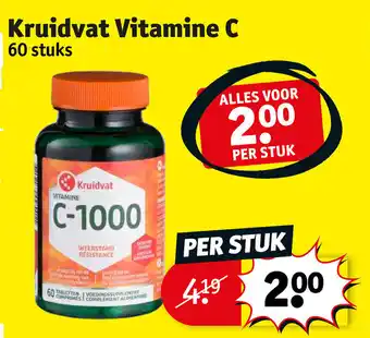 Kruidvat Kruidvat Vitamine C 60 Stuks aanbieding