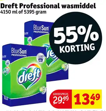 Kruidvat Dreft Professional Wasmiddel 4150ml of 5395gram aanbieding