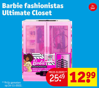Kruidvat Barbie Fashionista Ultimate Closet aanbieding
