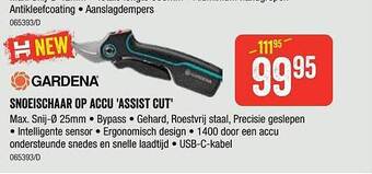 HandyHome Gardena snoeischaar op accu assist cut aanbieding