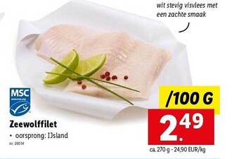 Lidl Zeewolffilet aanbieding