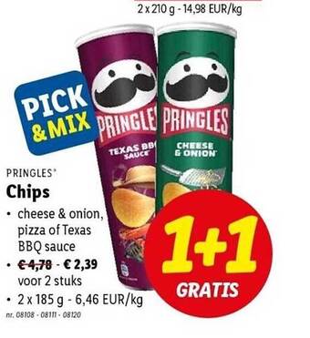 Lidl Pringles chips aanbieding