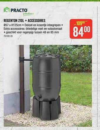 HandyHome Regenton 210l + accessoires aanbieding