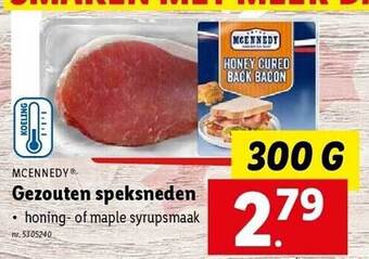 Lidl Gezouten speksneden aanbieding