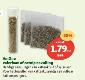 Maxi Zoo Anione valeriaan of catnip navulling aanbieding