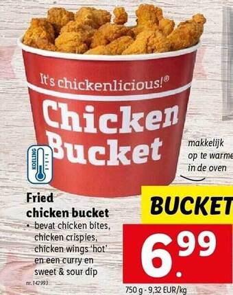 Lidl Fried chicken bucket aanbieding